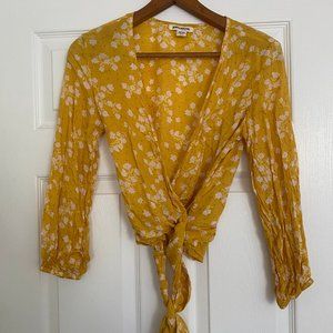 Billabong Yellow Wrap Top
